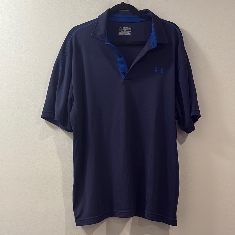 Under Armour | Dry Fit Blue Polo‎ Shirt Short Sleeve